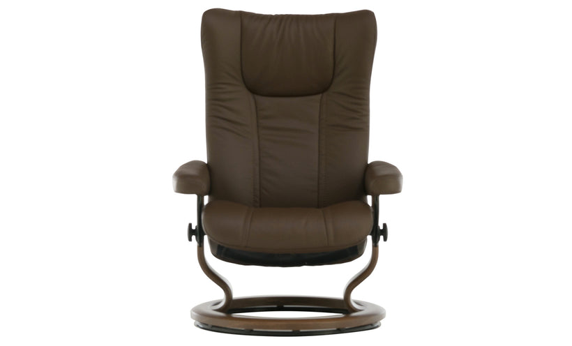 Stressless Wing Chesnut Chair and Ottoman (Medium)